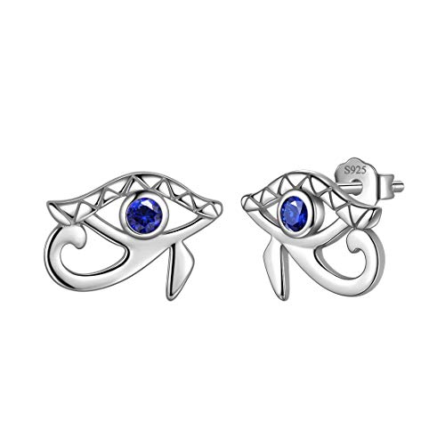 Aurora Tears Ägyptisches Auge des Horus Ohrstecker 925 Sterling Silber Evil Eye Ohrring Schmuck für Männer und Frauen DE0233W von Aurora Tears