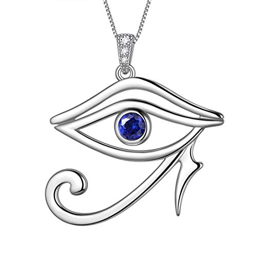 Aurora Tears Ägyptisches Auge von Horus Halsketten 925 Sterling Silber Evil Eye Anhänger Schmuck für Männer und Frauen DP0295W von Aurora Tears