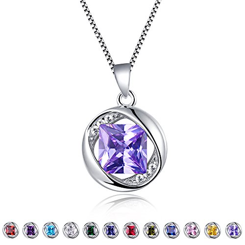 Aurora Tears June Birthstone Necklace 925 Sterling Silver Blue Alexandrite Birth Stone Pendant Jewellery Gifts for Women and Girls DP0029D von Aurora Tears