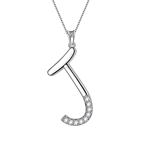 Aurora Tears Initial Letter J Halskette für Frauen Mädchen 925 Sterling Silber Personalisierte Alphabet Name Anhänger Kristall CZ Schmuck Muttertag Valentines Weihnachten DP0284J von Aurora Tears