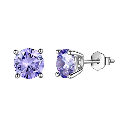 Aurora Tears June Birthstone Ohrstecker 925 Sterling Silber Blau Alexandrit Birthstone Ohrring Birth Stone Schmuck Geschenke für Frauen und Männer DE0214D von Aurora Tears