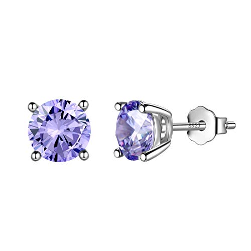Aurora Tears June Birthstone Ohrstecker 925 Sterling Silber Blau Alexandrit Birthstone Ohrring Birth Stone Schmuck für Frauen und Männer DE0214D von Aurora Tears