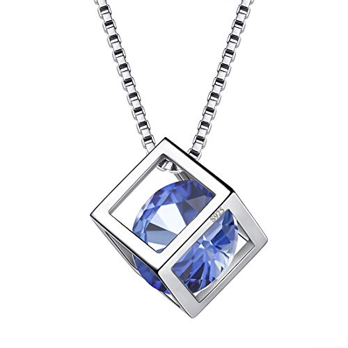 Aurora Tears Juni Birthstone Mondstein CZ Square Anhänger Halskette 17.7" DP0028U von Aurora Tears