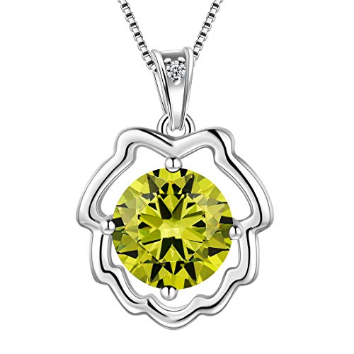 Aurora Tears Leo Halskette 925 Sterling Silber 12 Sternzeichen Anhänger Sternbild August Birthstone Halskette CZ Horoskop Schmuck Geschenk für Frauen und Mädchen DP0134Z von Aurora Tears