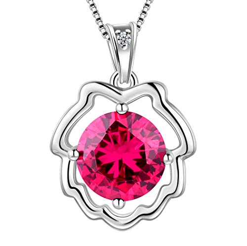 Aurora Tears Löwe Halskette 925 Sterling Silber 12 Sternzeichen Anhänger Konstellation Juli Birthstone Halskette CZ Horoskop Schmuck Geschenk für Frauen und Mädchen DP0134Z von Aurora Tears