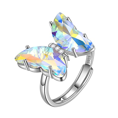 Aurora Tears Schmetterling Herz Ring Einstellbare Frauen 925 Sterling Silber Tier Schmetterlinge April Birthstone Diamant Offener Ring Kristall Hochzeit Geburtstag Schmuck DR0133W Aurora Tears Schmetterling Herz Ring Einstellbare Frauen 925 Sterling Silber Tier Schmetterlinge April Birthstone Diamant Offener Ring Kristall Hochzeit Geburtstag Schmuck DR0133W von Aurora Tears