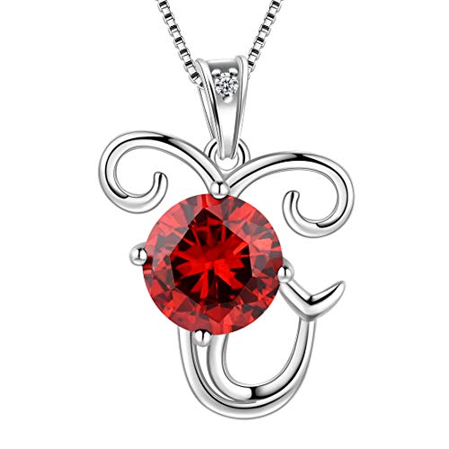 Aurora Tears Steinbock Halskette 925 Sterling Silber 12 Sternzeichen Anhänger Sternbild Januar Birthstone Halskette CZ Horoskop Schmuck Geschenk für Frauen und Mädchen DP0134M von Aurora Tears