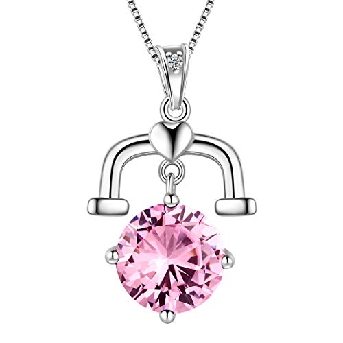Aurora Tears Waage Halskette 925 Sterling Silber 12 Sternzeichen Anhänger Sternbild Oktober Birthstone Halskette CZ Horoskop Schmuck Geschenk für Frauen und Mädchen DP0134T von Aurora Tears