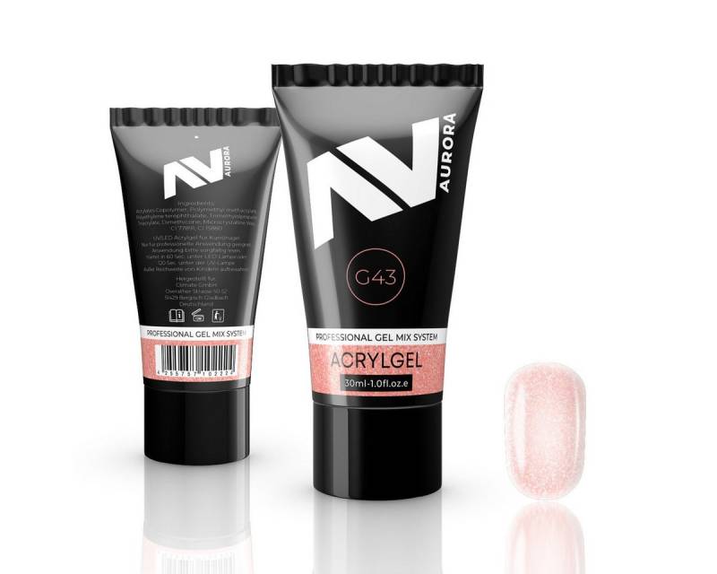Aurora Gel-Nagellack AURORA Acrylgel Peach Glitter G43 30ml, 1-tlg. Aurora Gel-Nagellack AURORA Acrylgel Peach Glitter G43 30ml, 1-tlg. von Aurora