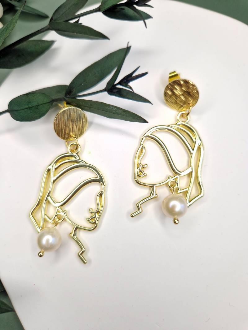 Mädchen Mit Perlenohrring Johannes Vermeer Renaissance Kunst Statement Geschenk Für Frauen Dame Perlentropfenohrring Perlenschmuck von AuroraCreationEu