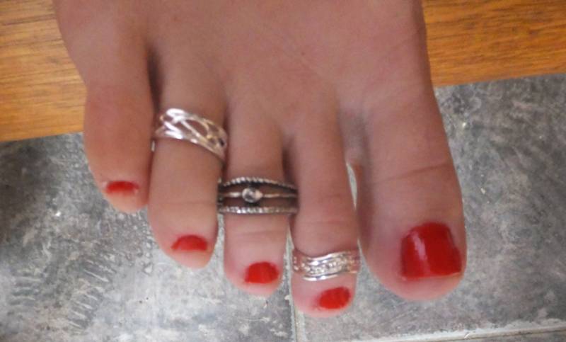 Silber Platte Zehenringe von AurorasGemstones