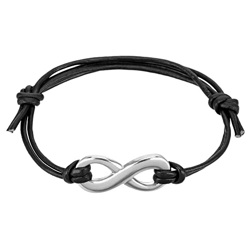 Auroris - Lederarmband mit verstellbarem Knotenverschluss - Modell: Unendlichzeichen von Auroris