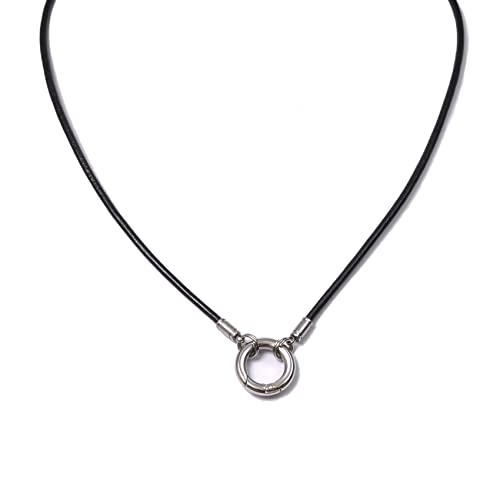 Auroris Lederkette schwarz 2mm mit Karabiner-Ring aus Edelstahl Länge 45cm Auroris Lederkette schwarz 2mm mit Karabiner-Ring aus Edelstahl Länge 45cm von Auroris