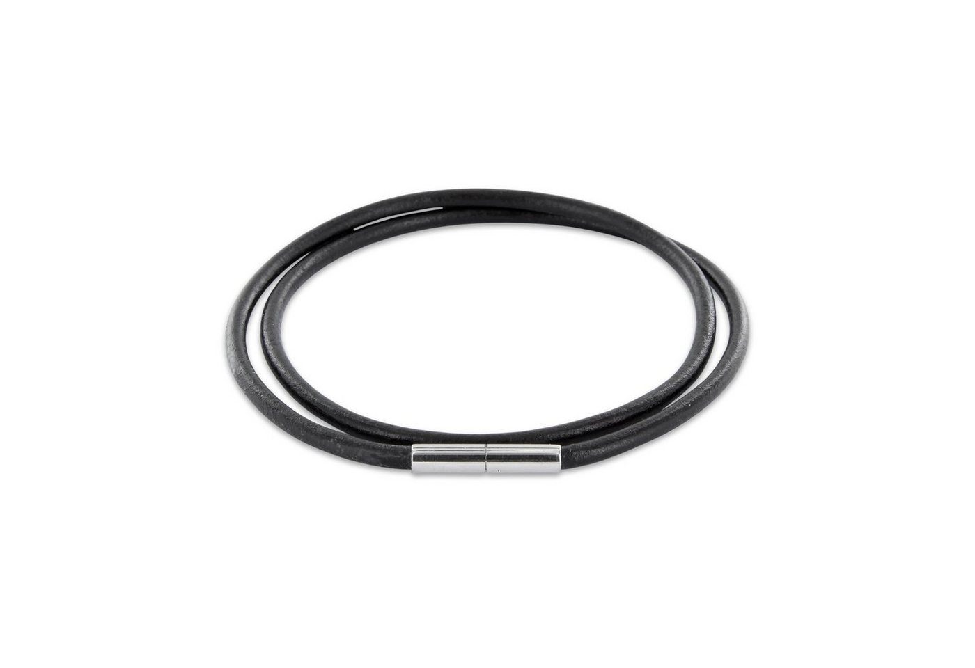 Auroris Lederband Echtleder Halsband schwarz Dicke 3mm Edelstahl Tunnel-Drehverschluss, Made in Germany Auroris Lederband Echtleder Halsband schwarz Dicke 3mm Edelstahl Tunnel-Drehverschluss, Made in Germany von Auroris