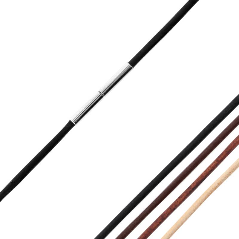 Auroris Echtleder Kette 2 Mm Mit Tunnel-Drehverschluss Aus Edelstahl Länge Und Farbe Wählbar Auroris Echtleder Kette 2 Mm Mit Tunnel-Drehverschluss Aus Edelstahl Länge Und Farbe Wählbar von AurorisShop