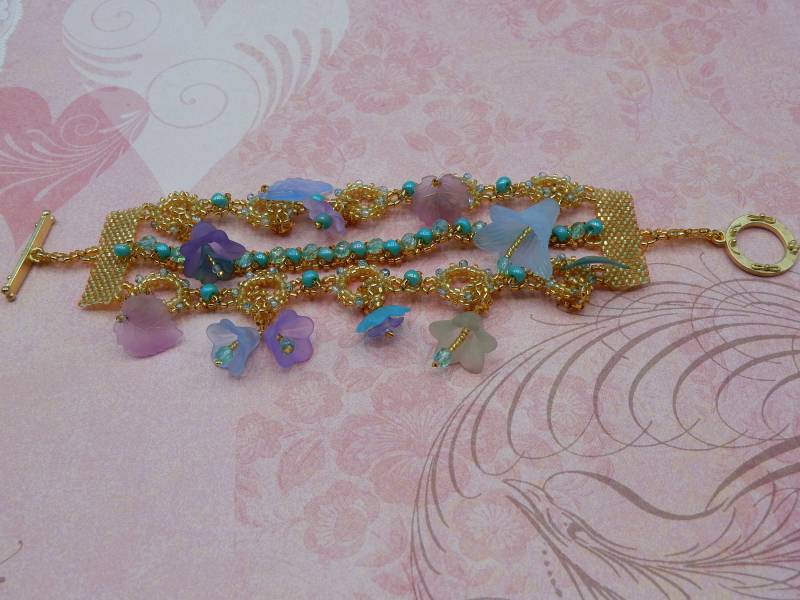 Armband Floral Perle Arbeit Armband Floral Perle Arbeit von AurosCrafts