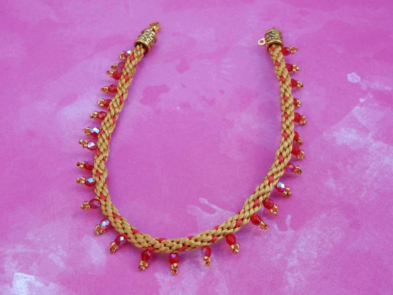 Crystal Kumihimo Fußkettchen von AurosCrafts