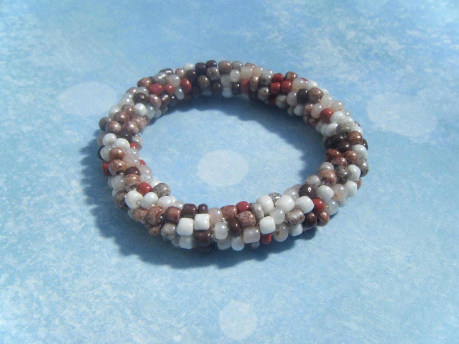 Erde Ton Samen Perle Gehäkelt Armband Erde Ton Samen Perle Gehäkelt Armband von AurosCrafts