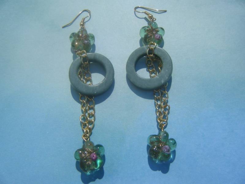 Grün Und Gold Baumseider Ohrringe Grün Und Gold Baumseider Ohrringe von AurosCrafts