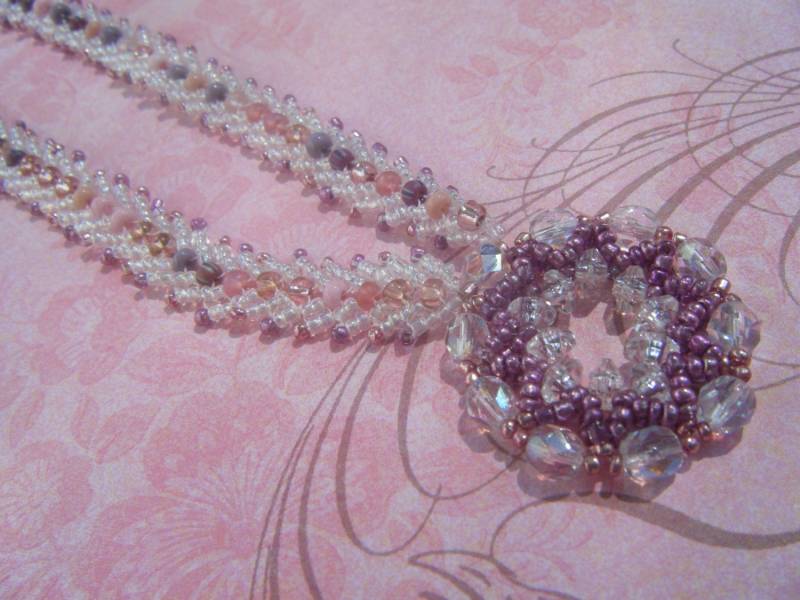 Rosa Chevron Und St. Petersburg Halskette Rosa Chevron Und St. Petersburg Halskette von AurosCrafts