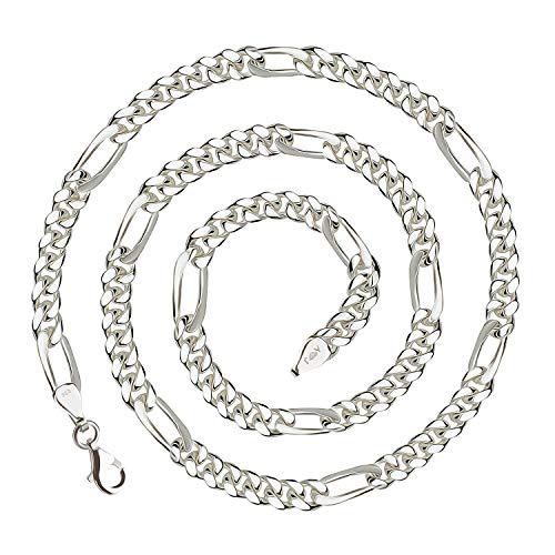 925 Silberkette: Figarokette Silber 6mm 55cm - FK-6.5-55 von Jewelry Aurum