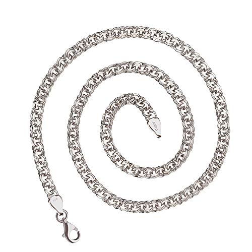925 Silberkette: Garibaldikette Silber 6,5mm 50cm - GBKRH-6.5-50 von Jewelry Aurum