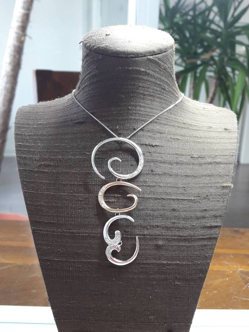 Halsband Aus 18 Karat Weiß - Und Roségold Mit Diamanten Im Brillantschliff von AurumGioielli