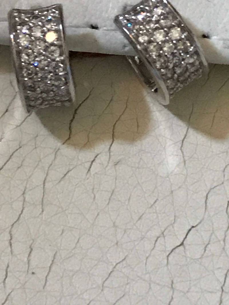 Ohrstecker Aus 18 Karat Weißgold Mit Swarovski von AurumGioielli