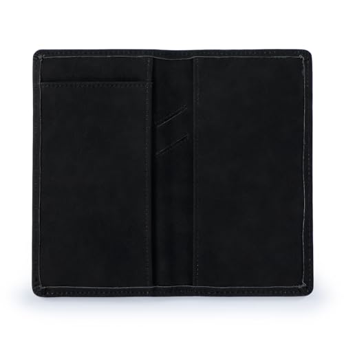 Aurya Scheckbuchhüllen aus Leder für persönliches Scheckbuch, Scheckbuchhalter mit kostenloser Vinyl-Trennwand, Scheckbuchhülle für doppelte Schecks für Damen und Herren, Frosted Black, Rechtshänder Aurya Scheckbuchhüllen aus Leder für persönliches Scheckbuch, Scheckbuchhalter mit kostenloser Vinyl-Trennwand, Scheckbuchhülle für doppelte Schecks für Damen und Herren, Frosted Black, Rechtshänder von Aurya