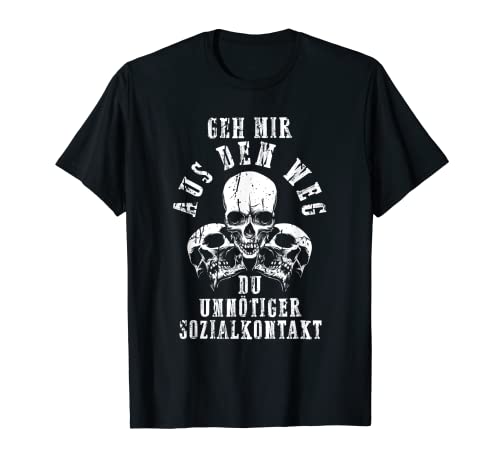 Herren Geh mir aus dem Weg du unnötiger Sozialkontakt Spruch T-Shirt Herren Geh mir aus dem Weg du unnötiger Sozialkontakt Spruch T-Shirt von Aus dem Weg du unnötiger Sozialkontakt - Shop