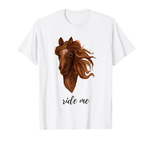 Wunderschönes Pferdekopf Motiv braun, Mädchen reiten Pferde T-Shirt Wunderschönes Pferdekopf Motiv braun, Mädchen reiten Pferde T-Shirt von Ausgefallene Geschenke Mädchen reiten Pferd Reiter