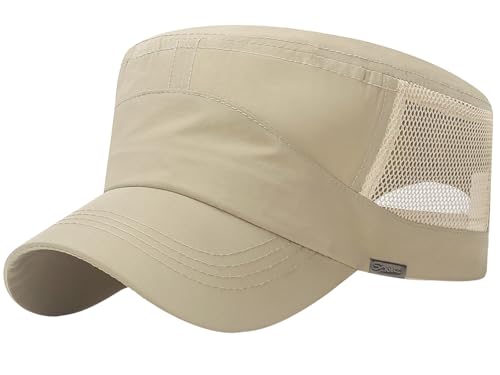Ausing Army Cap Military Style Armee Hut Männer Verstellbare Leichte Outdoor Sports Wandern Beige von Ausing