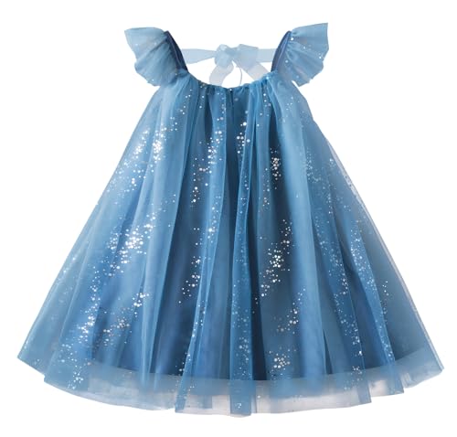 Ausing Baby Mädchen Glänzend Tutu Kinderkleid Ärmellos Prinzessin Tüllkleid Hochzeit Partykleid Sommer Marineblau 100 von Ausing