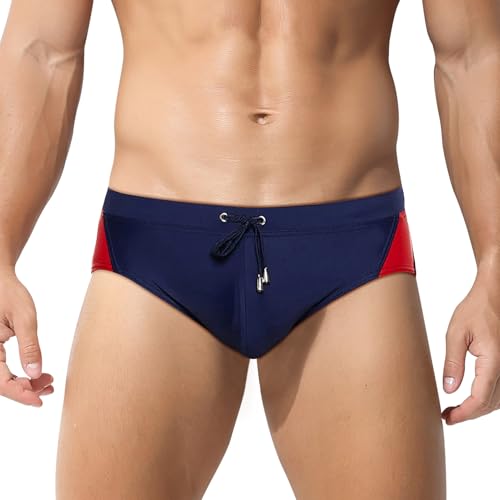 Ausing Badehose Badeslip Herren Slip Eng Kurz Schwimmhose Schnell Trocknend Classic Swimming Men Swim Briefs Strand Pool Wassersport M von Ausing