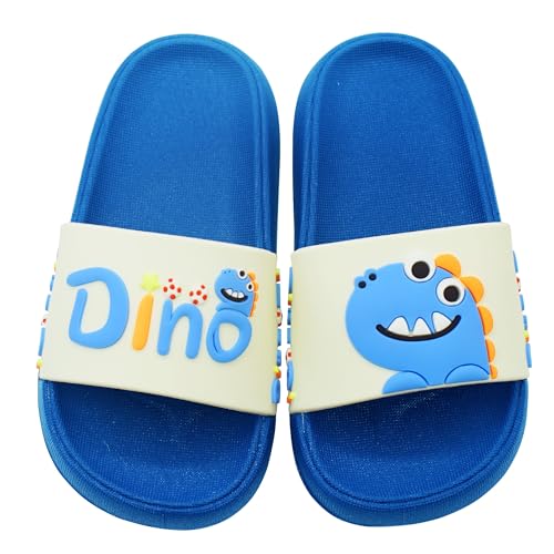 Ausing Badelatschen Kinder Hausschuhe Kinder Junge Sommer Badeschuhe Kinder Leicht Pool Sandalen Blau 28-29 von Ausing
