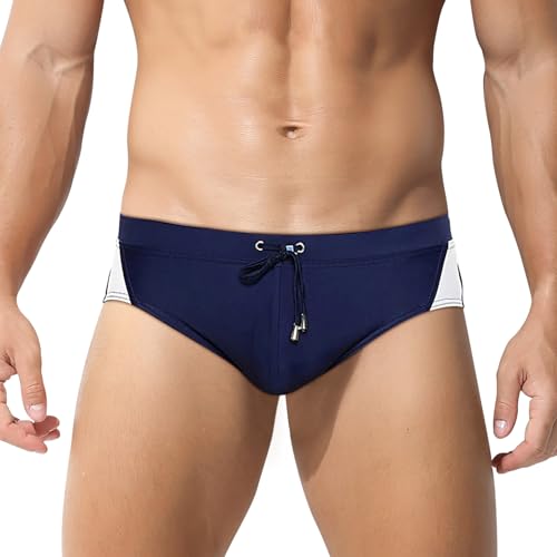 Ausing Badeslip Herren Badehose Eng Kurz Schwimmhose Herren mit Abnehmbar Pad Classic Swimming Swim Briefs Wassersport L von Ausing