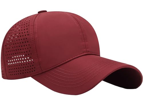 Ausing Baseball Cap Herren Unisex Trucker Recycled Mesh Baseball Cap Baseball Cap UV Schutz Baseball Cap Herren Sommer Leicht Rot Ausing Baseball Cap Herren Unisex Trucker Recycled Mesh Baseball Cap Baseball Cap UV Schutz Baseball Cap Herren Sommer Leicht Rot von Ausing
