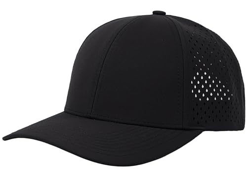 Ausing Baseball Cap Herren Unisex Trucker Recycled Mesh Baseball Cap Baseball Cap UV Schutz Baseball Cap Herren Sommer Leicht Schwarz B von Ausing
