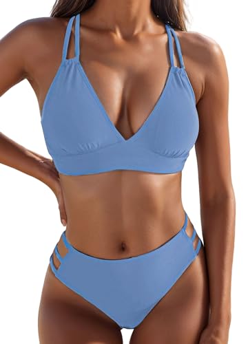 Ausing Bikini Set Damen Sexy String Tanga Damen Badeanzug Zweiteilig Badeanzug Klassischer Triangel Bikini V Ausschnitt Push up Bademode M Ausing Bikini Set Damen Sexy String Tanga Damen Badeanzug Zweiteilig Badeanzug Klassischer Triangel Bikini V Ausschnitt Push up Bademode M von Ausing