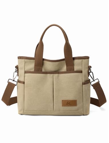 Ausing Handtasche Damen Umhängetasche Damen Groß Langlebig Leicht Tragen Multifunktional Khaki von Ausing