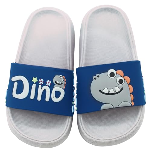 Ausing Hausschuhe Kinder Mädchen Sommer Sandalen Kinder für Strand Flache Hausschuhe Kinder Antirutsch Badeschlappe Grau 24-25 von Ausing