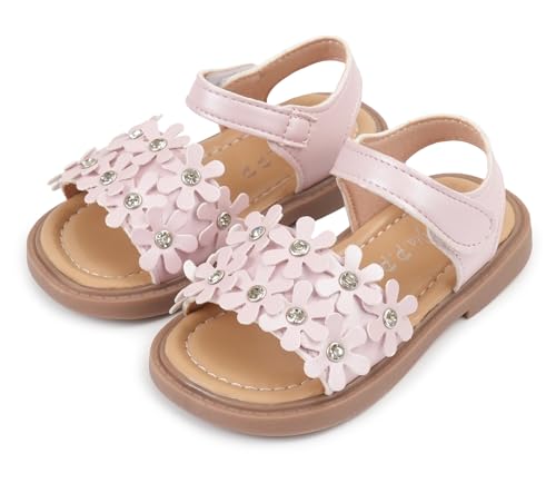 Ausing Mädchen Sommer Schuhe Sandalen Sommer Leder Kinderschuhe Outdoor Sandalen Atmungsaktiv Rosa 26 von Ausing