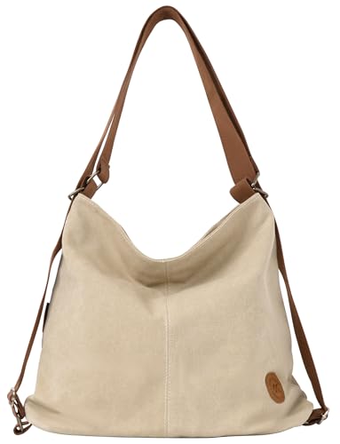Ausing Schultertasche Leicht Tragba Canvas Tasche Große Kapazität Umhängetasche Tasche Groß Alltag Khaki von Ausing