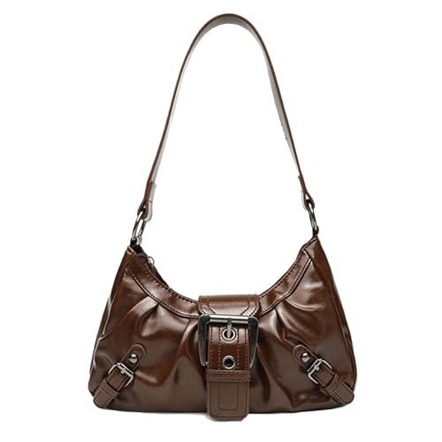 Ausing Umhängetasche Damen Trend Elegante Modische Handtasche Y2K Stil Schultertasche Vintage Perfekt für Party Date Alltag Braun Ausing Umhängetasche Damen Trend Elegante Modische Handtasche Y2K Stil Schultertasche Vintage Perfekt für Party Date Alltag Braun von Ausing