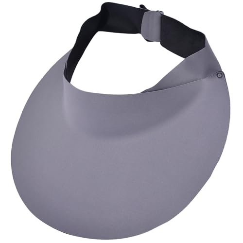 Ausing Visor Cap Damen UV-Schutz Sonnenhut Große Krempe Hut Faltbare Outdoor Sport Dunkelgrau von Ausing