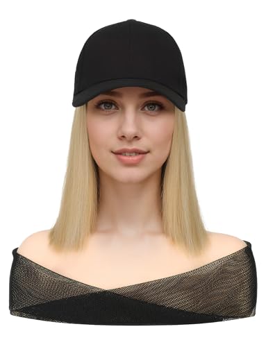 Mütze Perücken für Frauen Mädchen Farbe Blond Ombre Perücke Haarverlängerung Kurz Gerade Haarteil Täglicher Gebrauch von Ausing