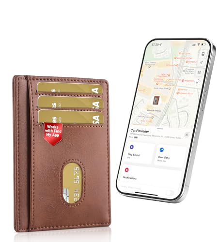 Auskang Geldbörse RFID-Schutz, Nur kompatibel mit iOS Wo ist? App, Hochformat Portemonnaie Schlank- Braun Auskang Geldbörse RFID-Schutz, Nur kompatibel mit iOS Wo ist? App, Hochformat Portemonnaie Schlank- Braun von Auskang