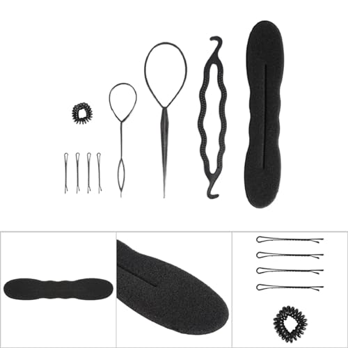 4PCS Haar Brötchen Maker Flechten Styling Disk Werkzeuge Zubehör mit Kamm, für Hochzeit, Termin oder Party (Nr. 2 9PCS) von Ausla