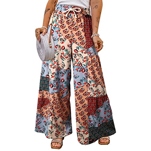Ausla Hohe Taille Damen Jogginghose Relaxhose Sommerhose Weites Bein Frauen Hosen (XL) von Ausla