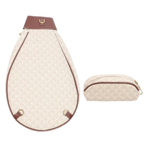 Ausla Tennisschläger Schlinge Wasserfest für Frauen Mädchen mit Pickleball Badmintonschläger Hängende Ballbeutel Geräumiges Design für Tennisausrüstung von Ausla